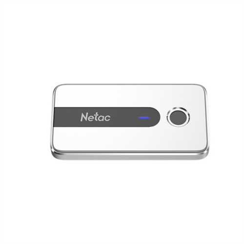 Netac Z11 500GB USB 3.2 Gen 2 Type-C External SSD AES 256-bit Fingerprint Encryption, R/W up to 550MB/480MB/s,with USB-C to USB-A cable and USB-A to USB-C adapter 3Y wty