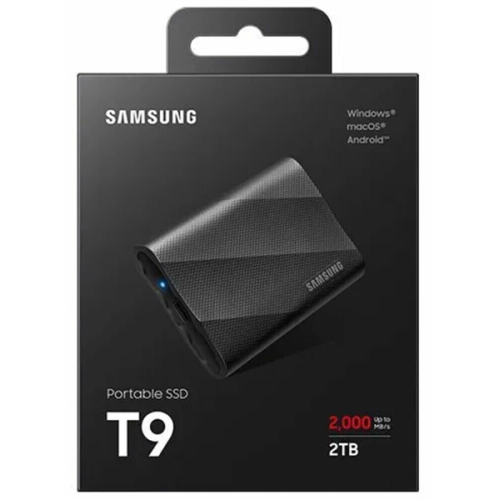 SSD Samsung T9 External 2Tb BLACK USB 3.2 Type-C (MU-PG2T0B/WW) 1year