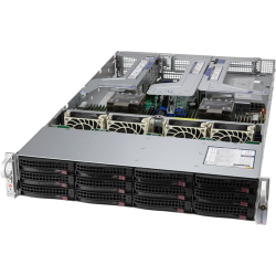 Supermicro Super Server 2U 620U-TNR noCPU(2)Scalable/TDP 270W/no DIMM(32)/ 12(SFF)/S3916L-H16iR-32DD/2x10GbE SFP+(with transceiver) /2x2000W