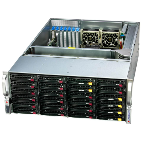 Supermicro SuperStorage 4U Server 641E-E1CR24H 2x6544Y/4x64Gb/ 1x480GB NVMe M.2/ SFT-DCMS-SINGLE