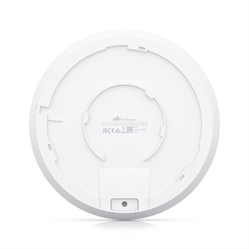 Ubiquiti Access Point U6 Enterprise WiFi 6 support (2.4/5/6 GHz bands), 10.2 Gbps aggregate throughput rate, (1) 2.5GbE RJ45 port (PoE In)Powered with PoE+