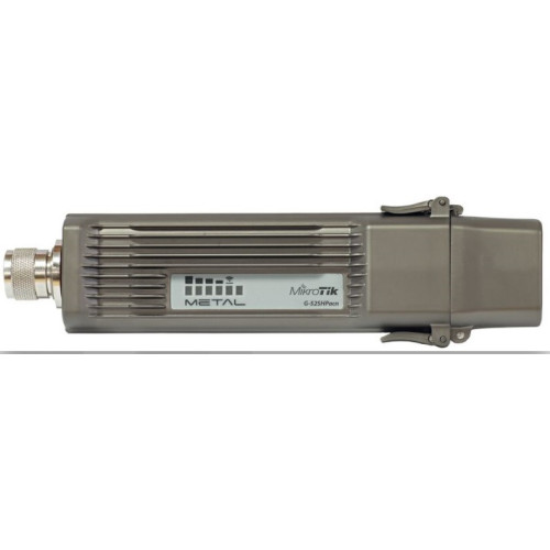 MikroTik Metal 52 ac with Nmale connector, 720MHz CPU, 64MB RAM, 1 x Gigabit LAN, 1 x built-in high power 2.4/5GHz 802.11a/b/g/n/ac wireless, RouterOS L4, metal case, mounting loops, PoE, PSU, Omni an