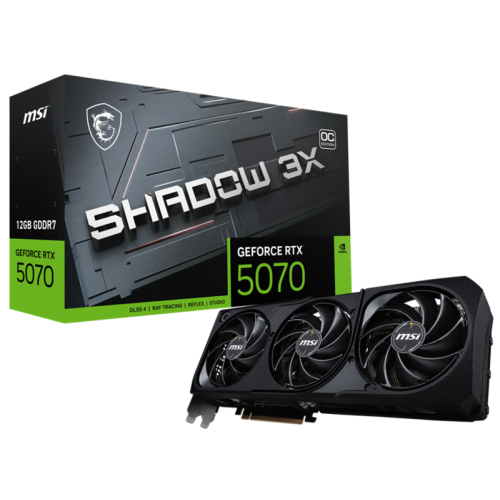 MSI RTX 5070 12G SHADOW 3X OC//RTX 5070, HDMI, DP*3, 12G, D7