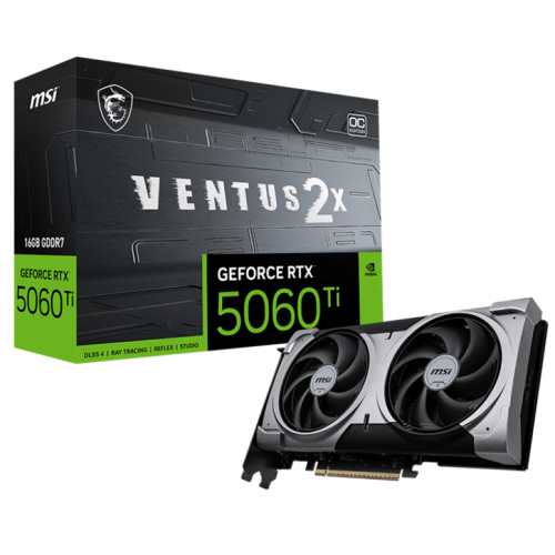 MSI RTX 5060 Ti 16G VENTUS 2X OC PLUS//RTX 5060, HDMI, DP*3, 16G, D7