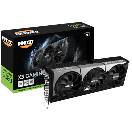 INNO3D RTX 5080 X3 GAMING OC//RTX5080, HDMI, DP*3, 16G,D7