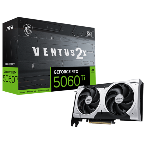 MSI RTX 5060 Ti 8G VENTUS 2X OC PLUS//RTX 5060 Ti, HDMI, DP*3, 8G, D7