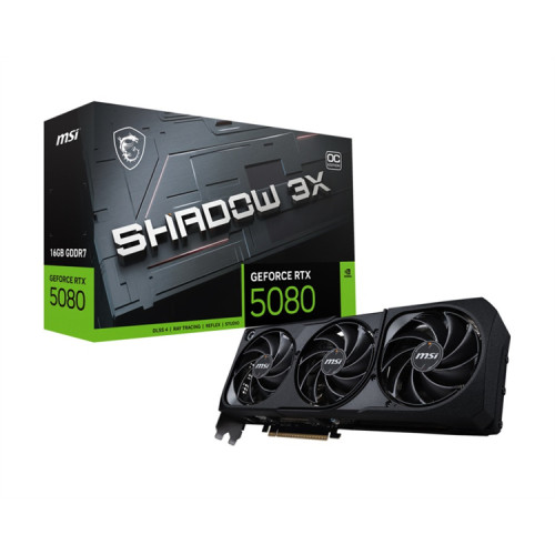 MSI RTX 5080 16G SHADOW 3X OC//RTX 5080, HDMI, DP*3, 16G, D7