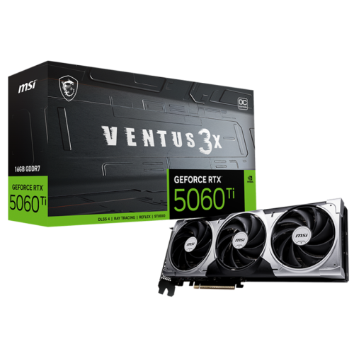 MSI RTX 5060 Ti 16G VENTUS 3X OC//RTX 5060, HDMI, DP*3, 16G, D7