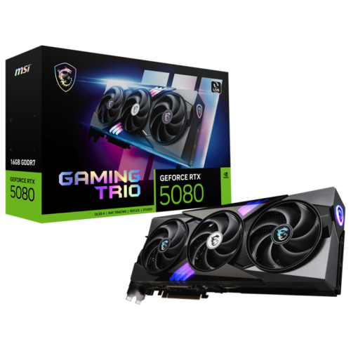 MSI RTX 5080 16G GAMING TRIO//RTX 5080, HDMI, DP*3, 16G, D7