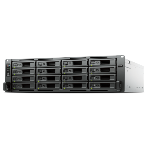 Synology Rack 3U QC3,35GhzCPU/8Gb(32)/RAID0,1,10,5,6/16hot plug (3,5' or 2,5')/upto 28hp with RX1225RP/2xUSB3.2/2xGbE/1x10GbE (1xExp.)/iSCSI/2xPS/no rail/1YW repl RS2821RP+