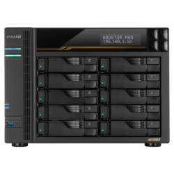 ASUSTOR AS6810T 10-Bay NAS/AMD Ryzen V3C14 2,3GHz/16GB DDR5, noHDD(HDD,SSD)/2x5,2х10,Gbe(LAN)/3xUSB3.2,Type-C; 90IX01T0-BW3S00
