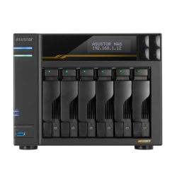 ASUSTOR AS6806T 6-Bay NAS/AMD Ryzen V3C14 2,3GHz/16GB DDR5, noHDD(HDD,SSD)/2x5,2х10,Gbe(LAN)/3xUSB3.2,Type-C; 90IX01T6-BW3S00