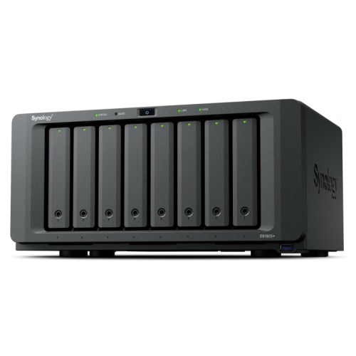 Synology QC 2,2GhzCPU/8Gb(32)/RAID0,1,10,5,6/8HP HDD SATA(3.5', 2.5')upto18 HDD (2xDX525)+2xM.2 slot/3xUSB3.2/2x2.5GbE(+1Expslot)/iSCSI/1xPS/1YW repl DS1821+