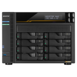 ASUSTOR AS6808T 10-Bay NAS/AMD Ryzen V3C14 2,3GHz/16GB DDR5, noHDD(HDD,SSD)/2x5,2х10,Gbe(LAN)/3xUSB3.2,Type-C; 90IX01T8-BW3S00