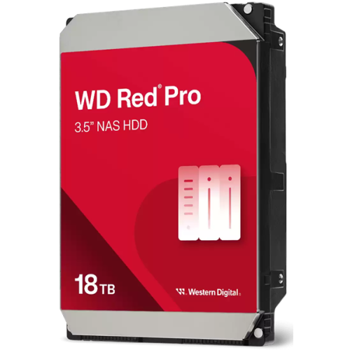 Western Digital HDD SATA-III  18Tb Red™ Pro WD181KFGX, 7200rpm, 512MB buffer, 1 year
